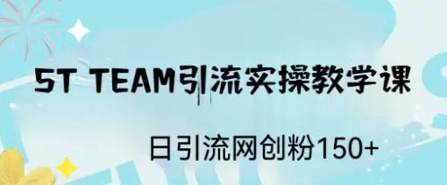 ST TEAM引流实操课，日引流网创粉100+-梧桐有术