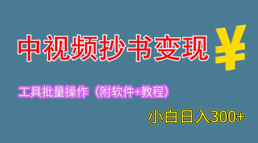 中视频抄书变现，一天300+，适合新手操作的副业（附工具+教程）-梧桐有术