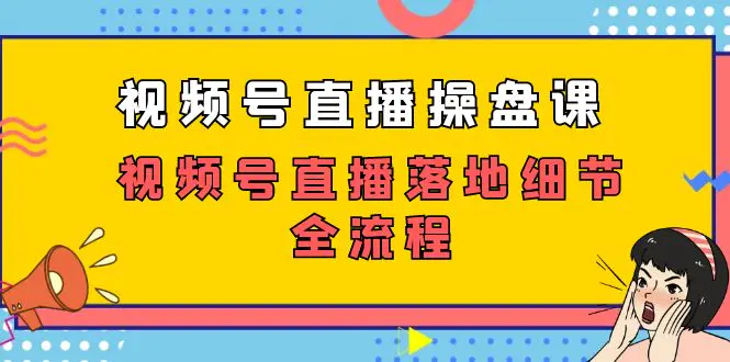 视频号直播操盘课，视频号直播落地细节全流程（27节课）-梧桐有术