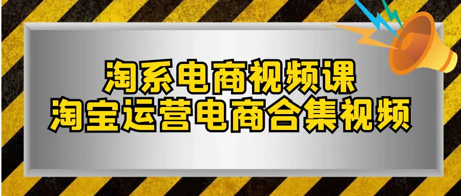 淘系-电商视频课，淘宝运营电商合集视频（33节课）-梧桐有术