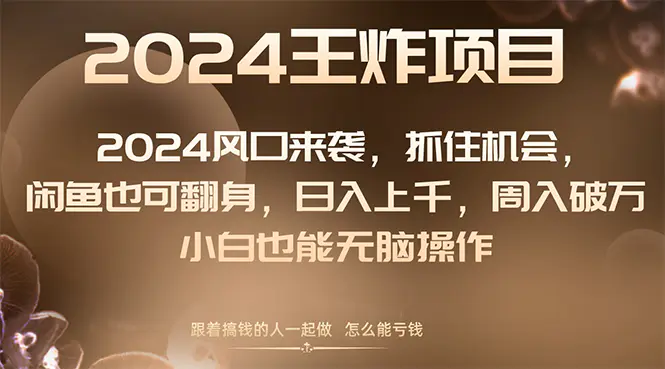 风口项目来袭，闲鱼也可翻身，日入上千，周入破万，小白…-梧桐有术