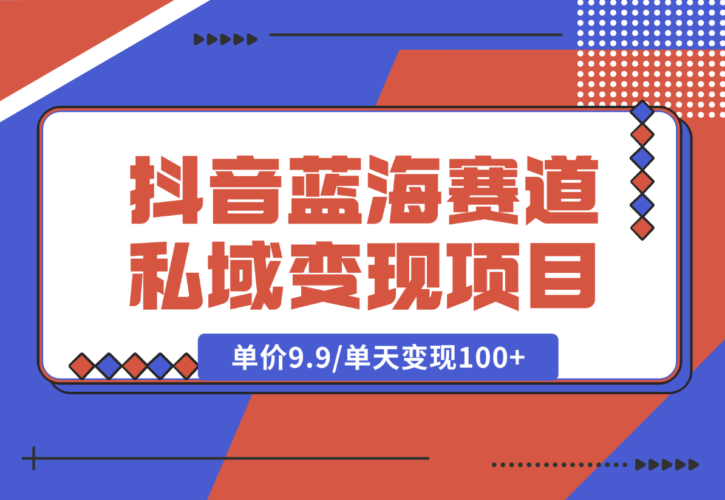 抖音蓝海小赛道私域变现项目，单天变现100+，实操玩法分享给你-梧桐有术